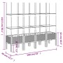 Planter with white PP trellis 160x40x142.5 cm by , Pots and planters - Ref: Foro24-367964, Price: 74,85 €, Discount: %