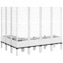 Jardinera con enrejado PP blanco 160x120x142 cm de , Maceteros y jardineras - Ref: Foro24-367939, Precio: 145,84 €, Descuento: %