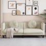 Cream velvet 3-seater sofa with cushions by , Sofas - Ref: Foro24-372649, Price: 277,60 €, Discount: %