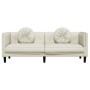 Cream velvet 3-seater sofa with cushions by , Sofas - Ref: Foro24-372649, Price: 277,60 €, Discount: %