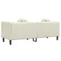 Cream velvet 3-seater sofa with cushions by , Sofas - Ref: Foro24-372649, Price: 273,67 €, Discount: %