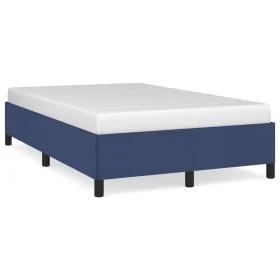 Blue fabric bed frame 120x190 cm by , Beds and slatted bases - Ref: Foro24-379514, Price: 93,81 €, Discount: %