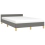 Bed frame with headboard dark gray fabric 120x190 cm by , Beds and slatted bases - Ref: Foro24-379535, Price: 115,39 €, Disco...