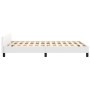 Bettgestell mit Kopfteil aus weißem Kunstleder 120x190 cm von , Betten und Lattenroste - Ref: Foro24-379542, Preis: 127,62 €,...