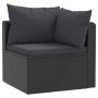 4-piece garden sofa set with black synthetic rattan cushions by vidaXL, Modular outdoor sofas - Ref: Foro24-46558, Price: 318...