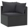 4-piece garden sofa set with black synthetic rattan cushions by vidaXL, Modular outdoor sofas - Ref: Foro24-46558, Price: 281...