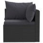 4-piece garden sofa set with black synthetic rattan cushions by vidaXL, Modular outdoor sofas - Ref: Foro24-46558, Price: 318...
