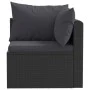 4-piece garden sofa set with black synthetic rattan cushions by vidaXL, Modular outdoor sofas - Ref: Foro24-46558, Price: 281...