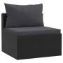 4-piece garden sofa set with black synthetic rattan cushions by vidaXL, Modular outdoor sofas - Ref: Foro24-46558, Price: 281...