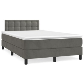 Boxspringbett mit Matratze und dunkelgrauem LED-Samt 120x190 cm von , Betten und Lattenroste - Ref: Foro24-3270178, Preis: 36...
