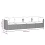 4-piece garden sofa set with black synthetic rattan cushions by vidaXL, Modular outdoor sofas - Ref: Foro24-46558, Price: 281...