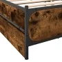 Cama con cajones madera de ingeniería roble ahumado 120x200 cm de , Camas y somieres - Ref: Foro24-3279939, Precio: 173,57 €,...