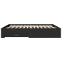 Schwarzer Holzwerkstoff-Bettrahmen mit Schubladen 200 x 200 cm von , Betten und Lattenroste - Ref: Foro24-3280357, Preis: 233...