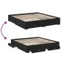 Black engineered wood bed frame with drawers 200x200 cm by , Beds and slatted bases - Ref: Foro24-3280357, Price: 235,80 €, D...