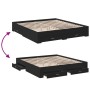 Schwarzer Holzwerkstoff-Bettrahmen mit Schubladen 200 x 200 cm von , Betten und Lattenroste - Ref: Foro24-3280357, Preis: 233...