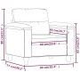 Sessel aus beigem Mikrofaserstoff, 60 cm von , Sofas - Ref: Foro24-359554, Preis: 162,21 €, Rabatt: %