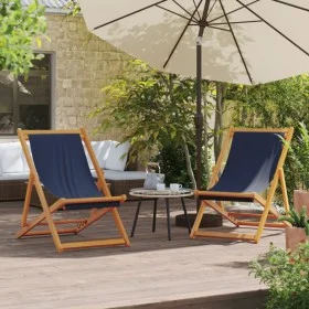 Sillas de playa plegables 2 unidades tela azul von , Gartenstühle - Ref: Foro24-3214492, Preis: 104,87 €, Rabatt: %