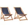 Sillas de playa plegables 2 unidades tela azul de , Sillas de jardín - Ref: Foro24-3214492, Precio: 104,83 €, Descuento: %