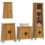 Conjunto de muebles de baño 4 piezas madera maciza de pino de , Muebles de baño - Ref: Foro24-3223454, Precio: 871,19 €, Desc...