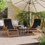 Klappbare Strandkörbe 2 Einheiten aus schwarzem Stoff von , Gartenstühle - Ref: Foro24-3214486, Preis: 131,91 €, Rabatt: %
