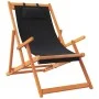 Folding beach chairs 2 units black fabric by , Garden chairs - Ref: Foro24-3214486, Price: 129,36 €, Discount: %