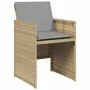 Garden armchairs with cushions 4 units beige synthetic rattan mix by , Garden chairs - Ref: Foro24-4007441, Price: 217,92 €, ...