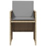Garden armchairs with cushions 4 units beige synthetic rattan mix by , Garden chairs - Ref: Foro24-4007441, Price: 178,92 €, ...
