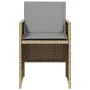 Garden armchairs with cushions 4 units beige synthetic rattan mix by , Garden chairs - Ref: Foro24-4007441, Price: 217,92 €, ...