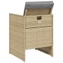 Garden armchairs with cushions 4 units beige synthetic rattan mix by , Garden chairs - Ref: Foro24-4007441, Price: 217,92 €, ...