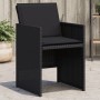 Gartenstühle mit Kissen, 4 Stück, schwarzes synthetisches Rattan von , Gartenstühle - Ref: Foro24-4007436, Preis: 198,60 €, R...