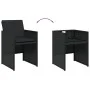 Garden chairs with cushions 4 units black synthetic rattan by , Garden chairs - Ref: Foro24-4007436, Price: 212,05 €, Discoun...