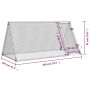 Jaula para gallinas acero galvanizado plateado 200x105x91 cm
