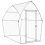 Jaula para gallinas acero galvanizado plateado 200x105x182 cm