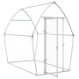 Jaula para gallinas acero galvanizado plateado 200x105x182 cm