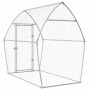 Jaula para gallinas acero galvanizado plateado 200x105x182 cm