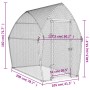 Jaula para gallinas acero galvanizado plateado 200x105x182 cm