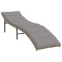 Lounger with beige synthetic rattan cushion 55x199x50 cm by , Loungers - Ref: Foro24-368249, Price: 83,38 €, Discount: %