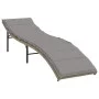 Tumbona con cojín ratán sintético beige 55x199x50 cm de , Tumbonas - Ref: Foro24-368249, Precio: 114,30 €, Descuento: %
