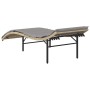 Lounger with beige synthetic rattan cushion 55x199x50 cm by , Loungers - Ref: Foro24-368249, Price: 83,38 €, Discount: %