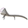 Lounger with beige synthetic rattan cushion 55x199x50 cm by , Loungers - Ref: Foro24-368249, Price: 83,38 €, Discount: %