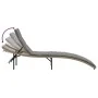 Tumbona con cojín ratán sintético beige 55x199x50 cm de , Tumbonas - Ref: Foro24-368249, Precio: 114,30 €, Descuento: %
