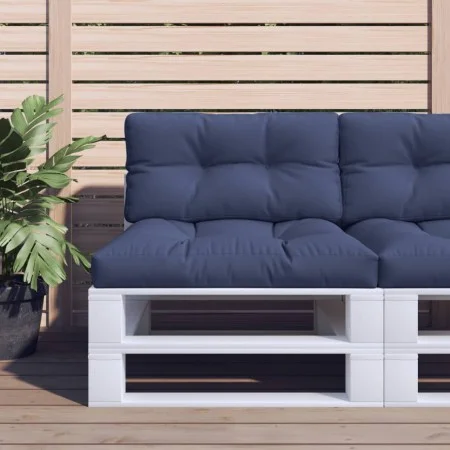 Cushion set for pallet sofa in navy blue fabric 70x40x12 cm by , Cushions for chairs and sofas - Ref: Foro24-378104, Price: 4...