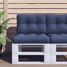 Set de cojines para sofá de palets tela azul marino 60x40x12 cm