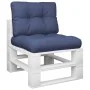 Cushion set for pallet sofa in navy blue fabric 60x40x12 cm by , Cushions for chairs and sofas - Ref: Foro24-378081, Price: 3...
