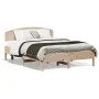 Bed frame with solid pine wood headboard 140x190 cm by , Beds and slatted bases - Ref: Foro24-3207225, Price: 154,17 €, Disco...