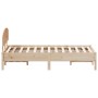 Bed frame with solid pine wood headboard 120x190 cm by , Beds and slatted bases - Ref: Foro24-3207233, Price: 150,58 €, Disco...