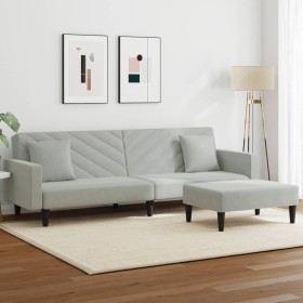 Sofa set with cushions 2 pieces light gray velvet by , Sofas - Ref: Foro24-3216268, Price: 321,39 €, Discount: %