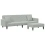 Sofa set with cushions 2 pieces light gray velvet by , Sofas - Ref: Foro24-3216268, Price: 318,40 €, Discount: %