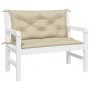 Gartenbankkissen 2 Stück beiges Oxford-Gewebe 100x50x7 cm von , Kissen für Stühle und Sofas - Ref: Foro24-361662, Preis: 35,9...