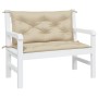 Gartenbankkissen 2 Stück beiges Oxford-Gewebe 100x50x7 cm von , Kissen für Stühle und Sofas - Ref: Foro24-361662, Preis: 44,8...